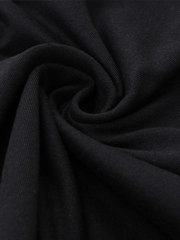 BLACK SQUARE-NECK TANK TOP SLIM FIT HALTER FIT HALTER TANK