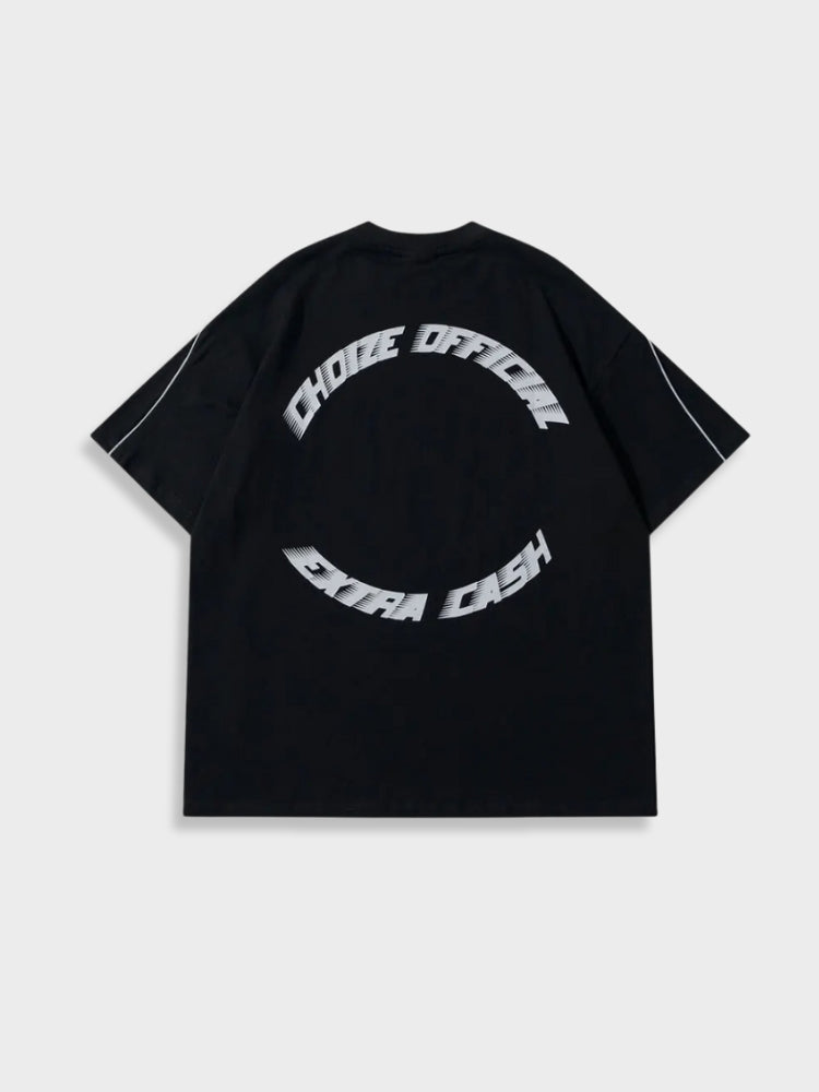 BLACK T-SHIRT AND SHORTS OUTFIT SET FOR VINTAGE SUMMER STYLE