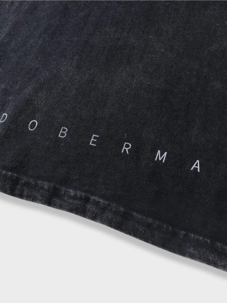 BLACK T-SHIRT DOBERMAN TONGUE TEE