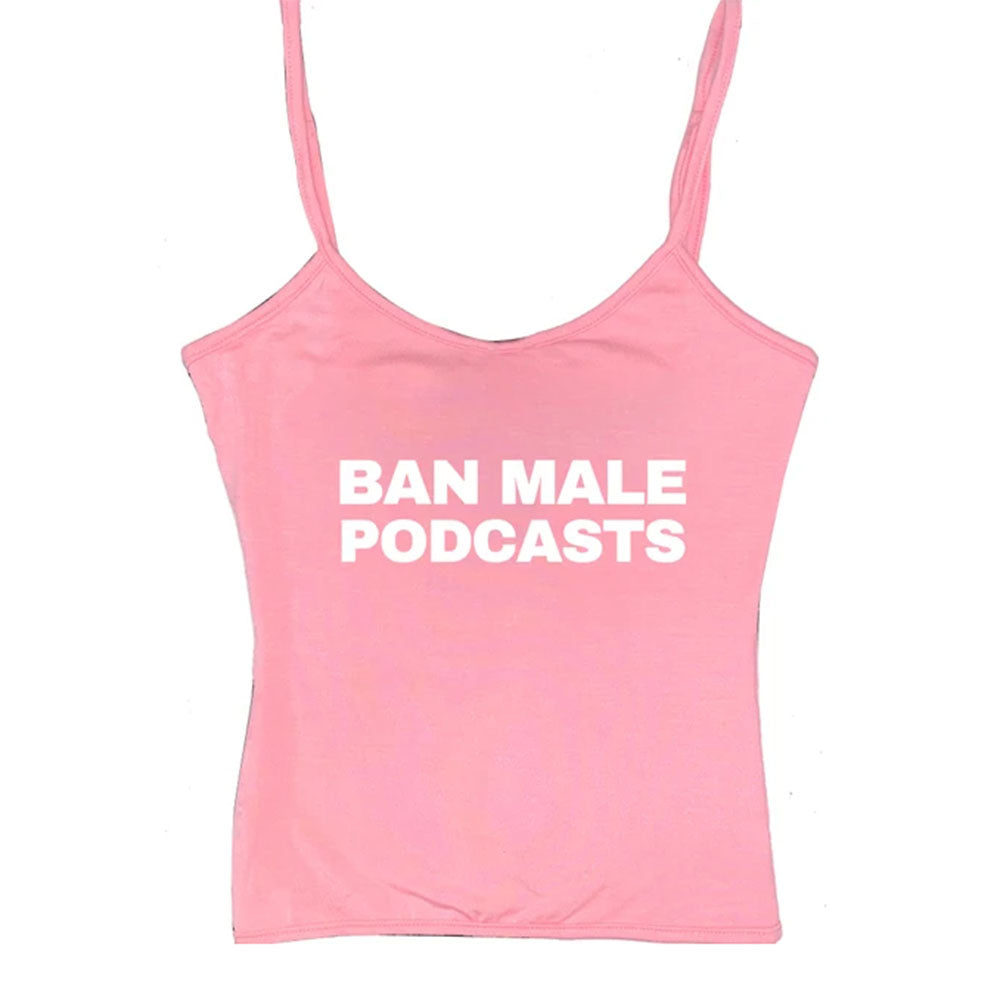 BLACK TANK TOP WITH PINK TRIM FOR WOMEN