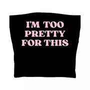 BLACK TOP WITH PINK TEXT FOR CASUAL WEAR