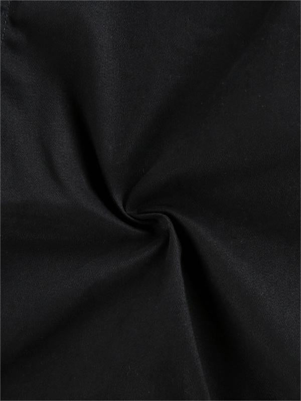 BLACK VEST WITH NECKLACES - SLIM FIT U-NECK VINTAGE STYLE