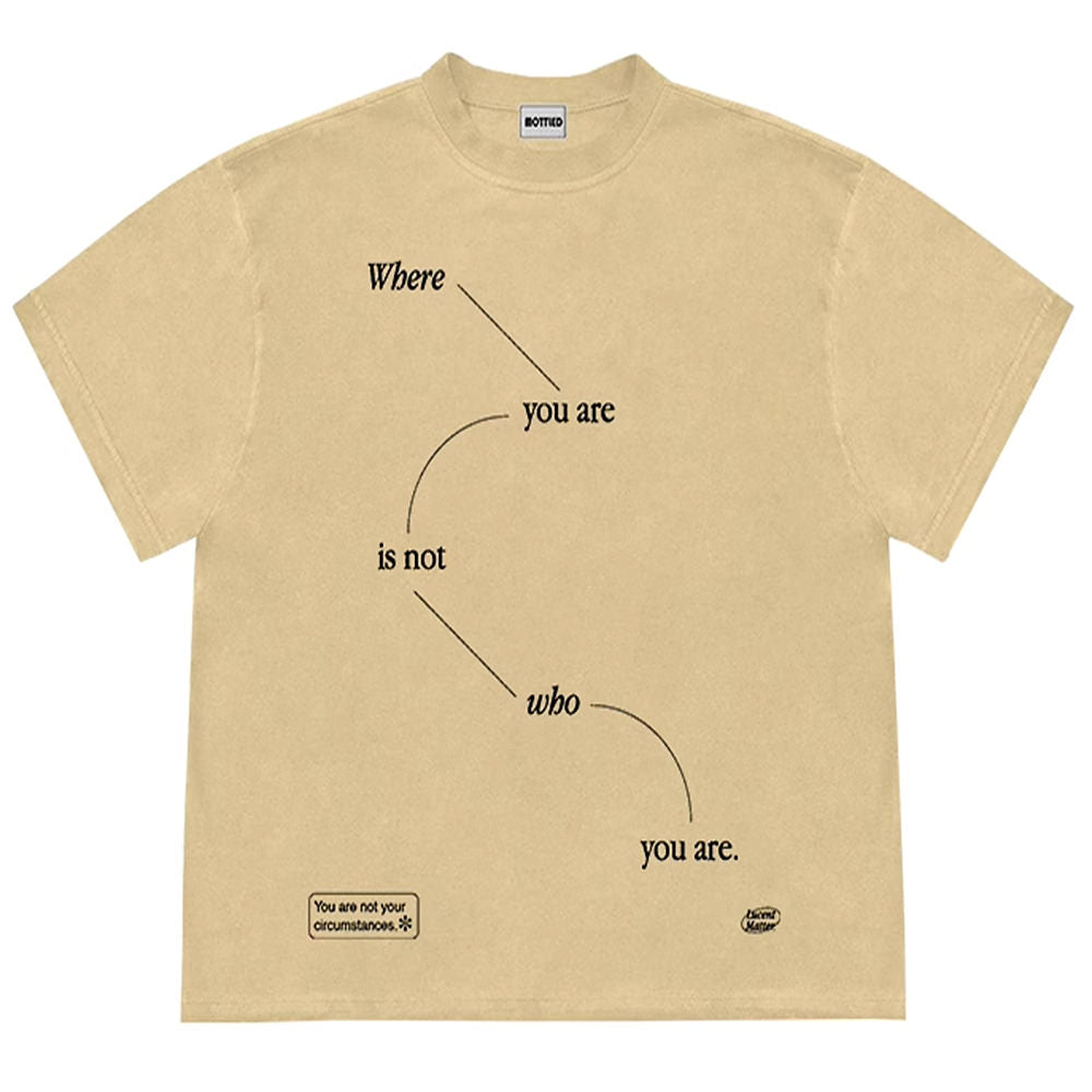 BLACK WHERE YOU ARE GRAPHIC T-SHIRT