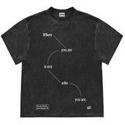 BLACK WHERE YOU ARE GRAPHIC T-SHIRT