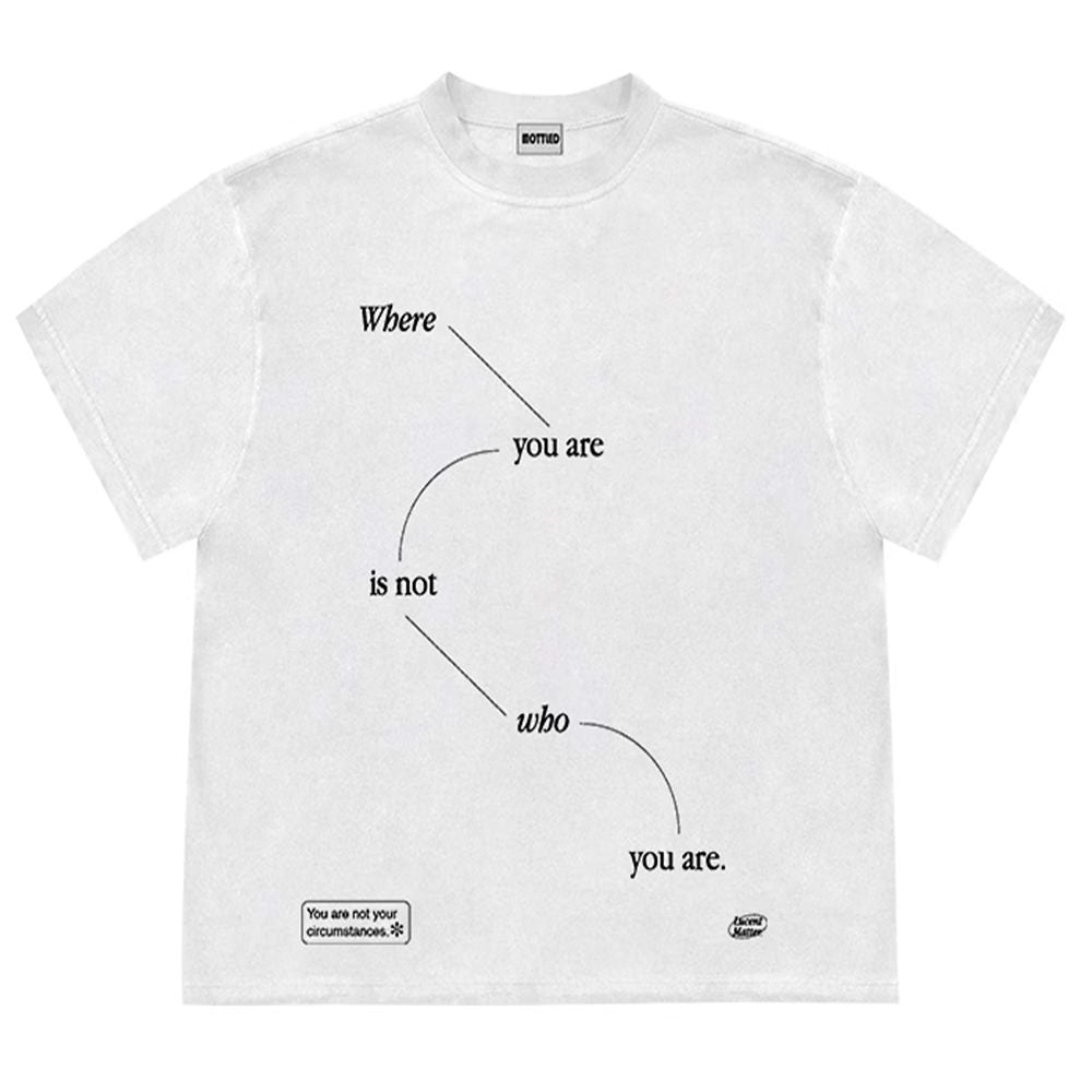BLACK WHERE YOU ARE GRAPHIC T-SHIRT