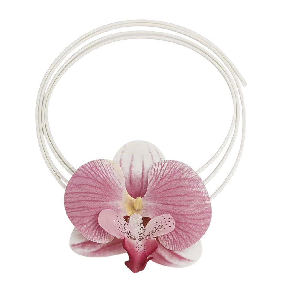 BLUE ORCHID HAIR TIE FLORAL ELEGANCE LAYERED