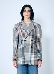 Bottega Veneta Women Structured Check-Cotton Blazer