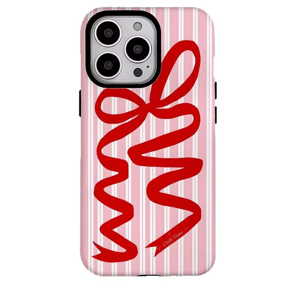 BOW RIBBON STRIPED IPHONE CASE STRIPED IPHONE ACCESSORY