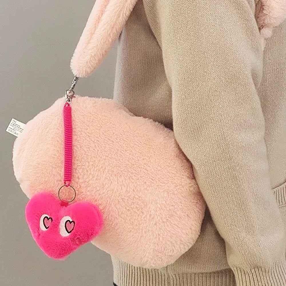 BRAIN PURSE PINK FAUX FUR CROSSBODY BAG