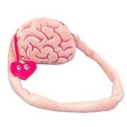 BRAIN PURSE PINK FAUX FUR CROSSBODY BAG