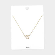 Brass Metal Cut Out Soccer Ball Pendant Necklace