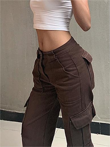 BROWN BAGGY CARGO PANTS - BROWN BAGGY CARGO STYLE