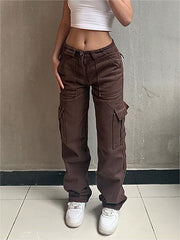 BROWN BAGGY CARGO PANTS - BROWN BAGGY CARGO STYLE