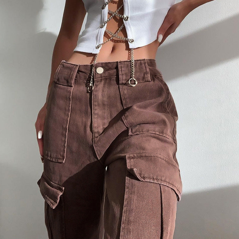 BROWN BAGGY CARGO PANTS - BROWN BAGGY CARGO STYLE