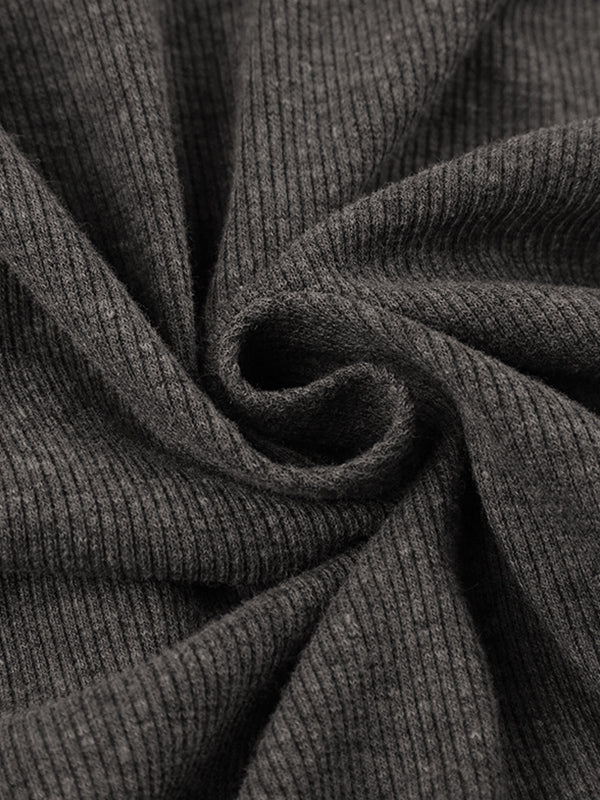 BROWN RIBBED ZIP-UP HOODIE FOR VERSATILE PREPPY STYLES