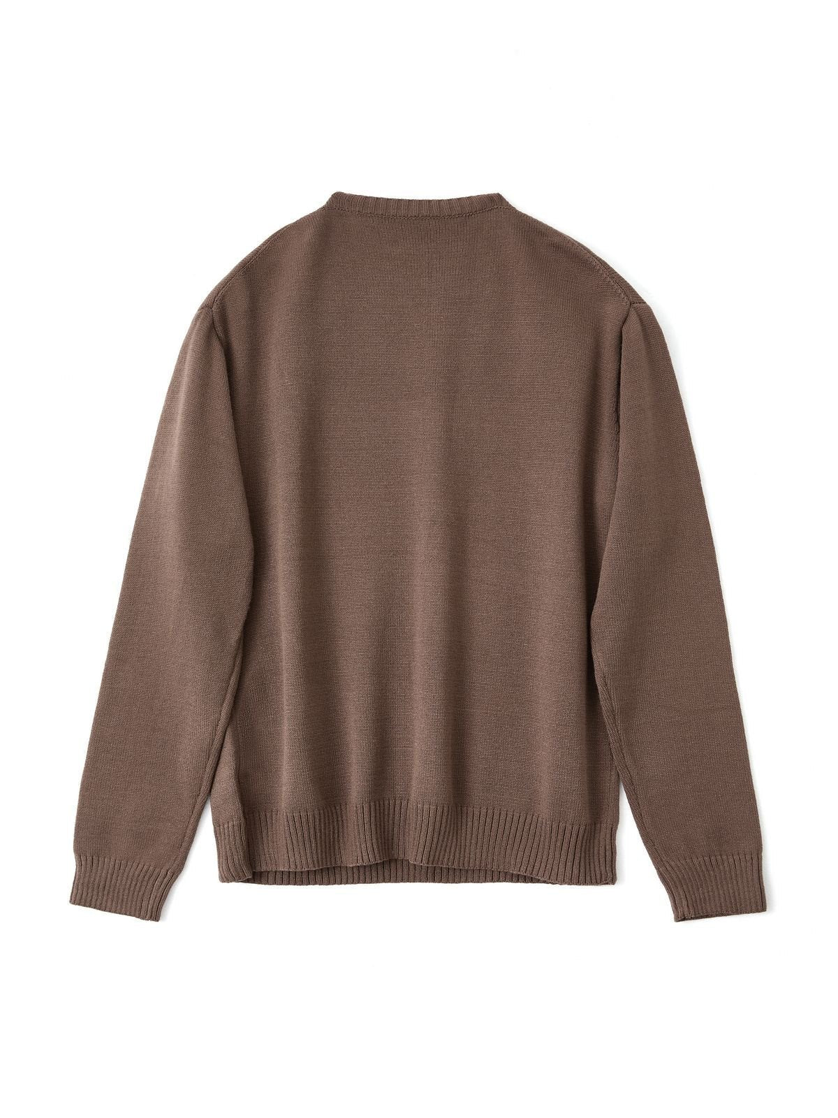 BROWN STRIPED KNIT SWEATER LOOSE FIT Y2K STYLE