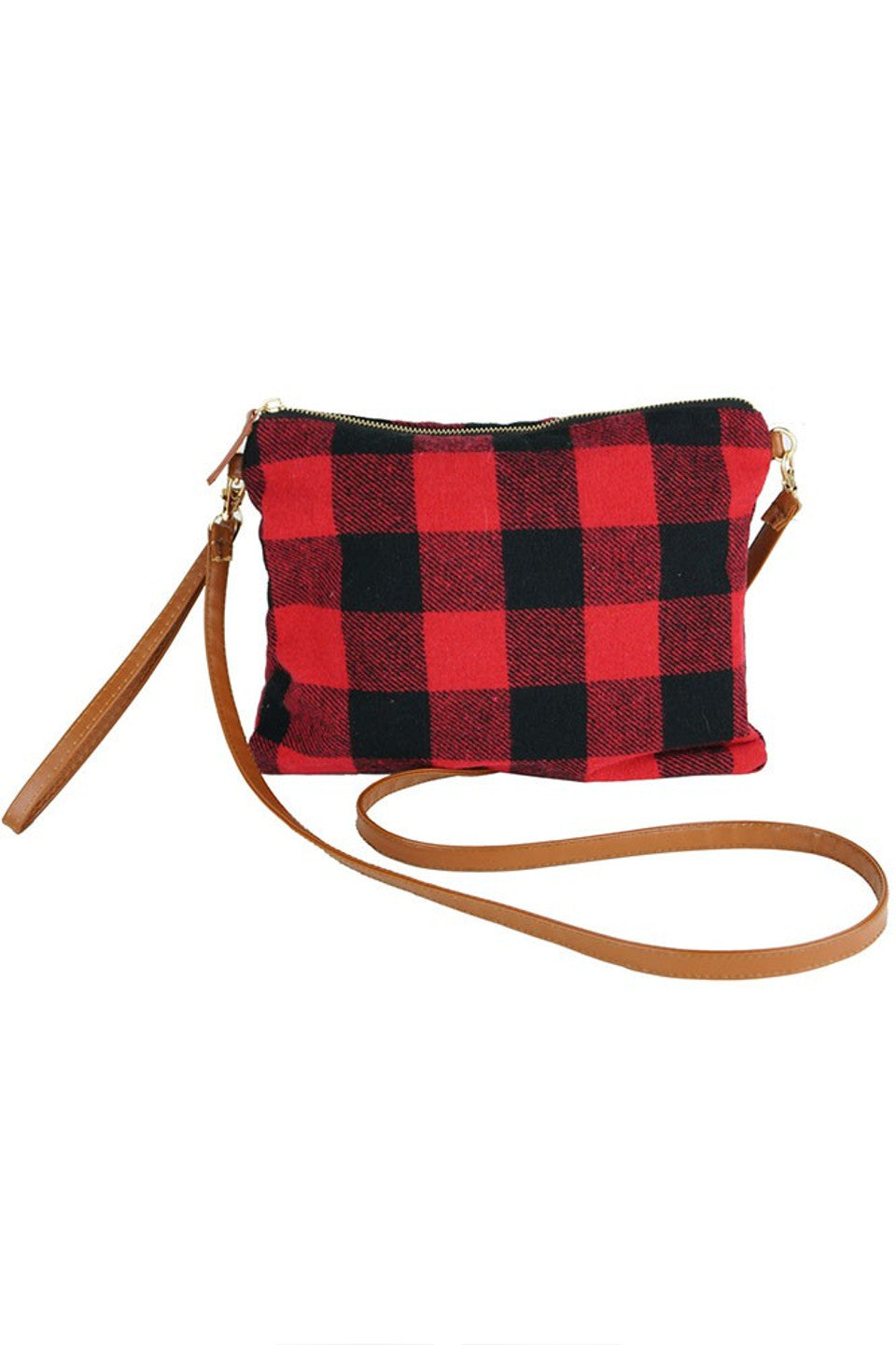 Buffalo Check Crossbody Clutch Bag