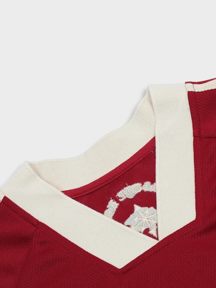 BURGUNDY HAT, SHIRT, AND SHORTS SET - BLOOD MONEY OUTFIT