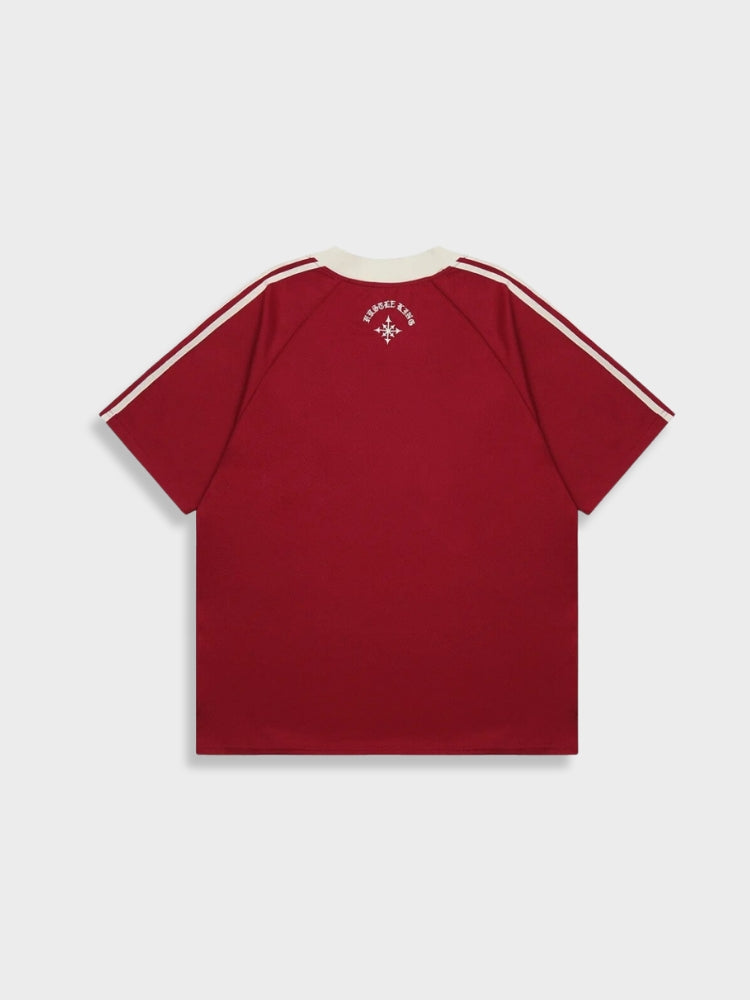 BURGUNDY HAT, SHIRT, AND SHORTS SET - BLOOD MONEY OUTFIT