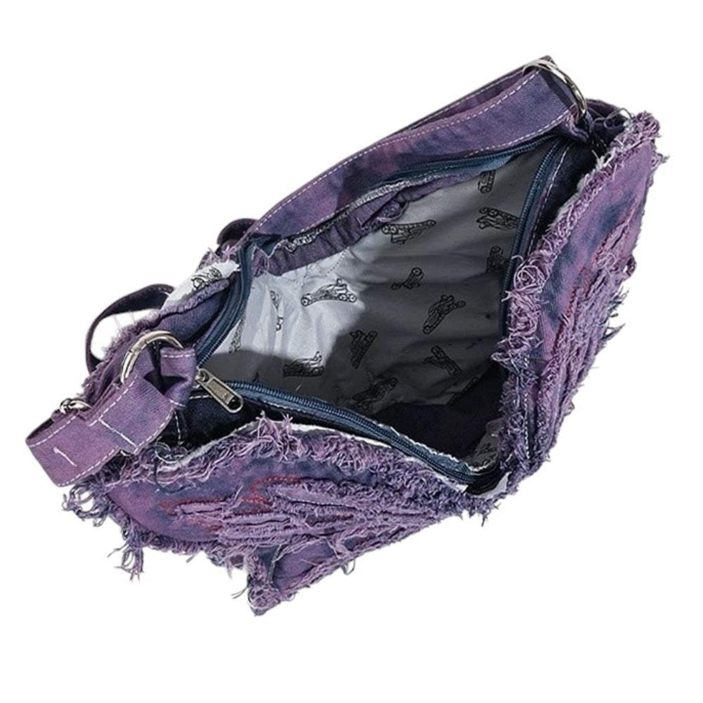 BUTTERFLY DENIM SHOULDER BAG Y2K PURSE