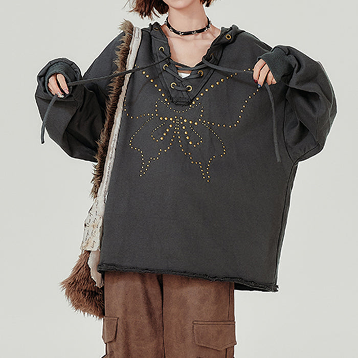 BUTTERFLY GRUNGE FASHION HOODIE OVERSIZED SILHOUETTE