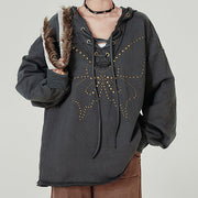 BUTTERFLY GRUNGE FASHION HOODIE OVERSIZED SILHOUETTE