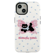 BUTTERFLY KITTEN IPHONE CASE: WHIMSICAL KITTY DESIGN