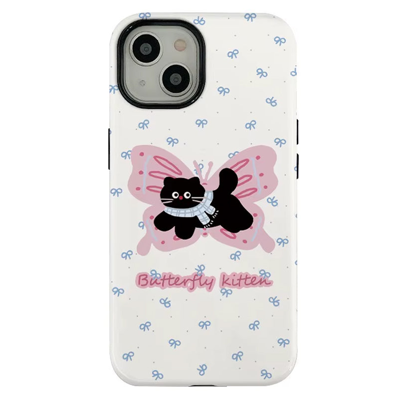BUTTERFLY KITTEN IPHONE CASE: WHIMSICAL KITTY DESIGN