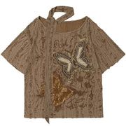 BUTTERFLY PATCH TEE EARLY 2000S AESTHETIC