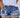 Button-breasted printed patch denim shorts with ripped fringed hot pants - Sky blue azure / S