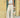 Button-decorated high-waisted solid-color casual straight-leg trousers - Cream / S