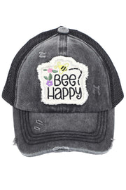 C.C BEE HAPPY PATCH KID PONY CAP