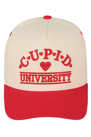 C.C CUPID UNIVERSITY Embroidered Cotton Trucker Cap