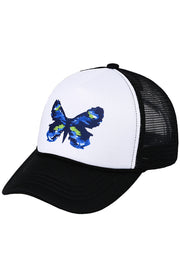 C.C Kids Hand Painted Abstract Butterfly Cap