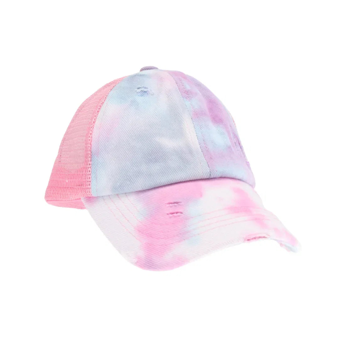 C.C Kids Tie Dye Criss-cross Pony Cap