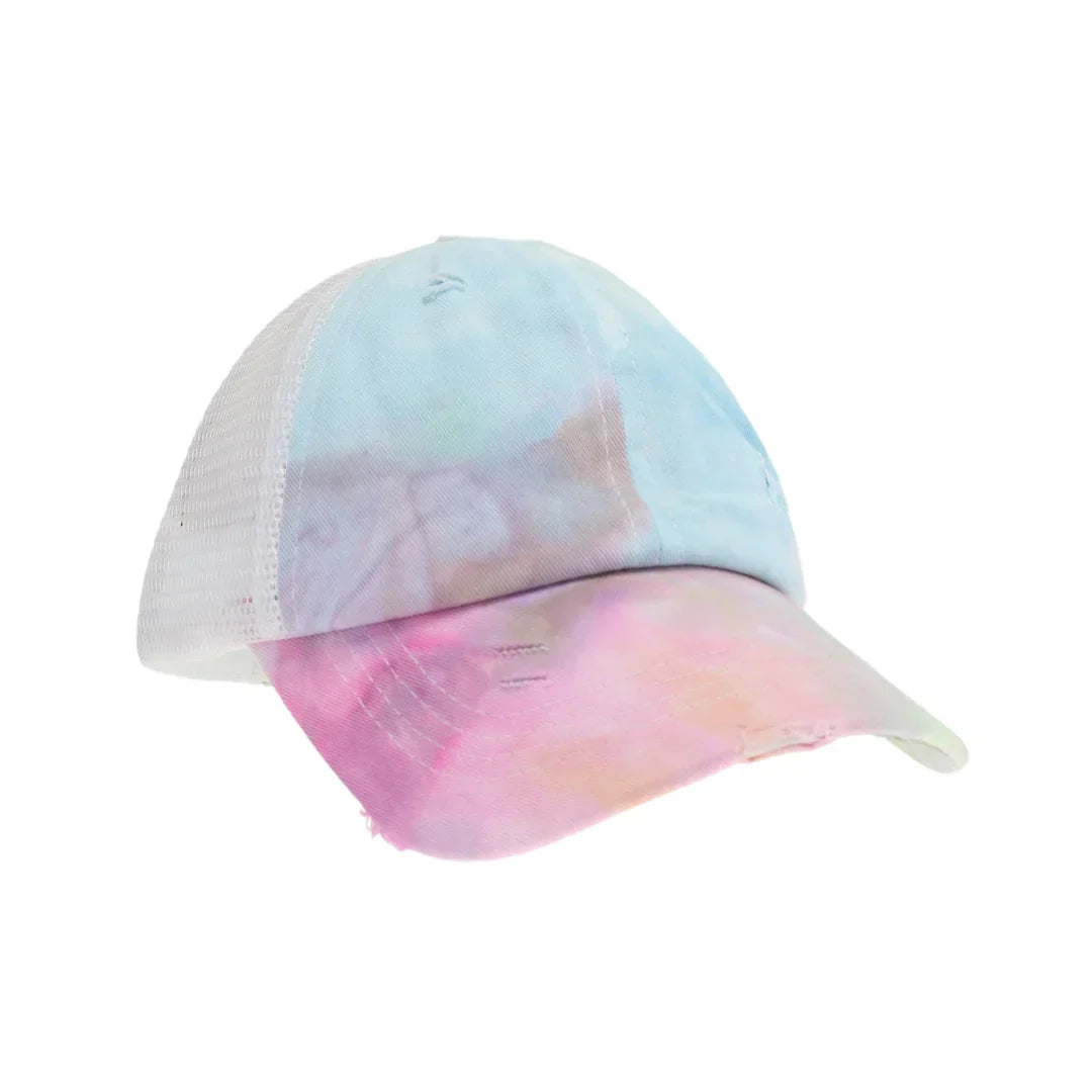 C.C Kids Tie Dye Criss-cross Pony Cap