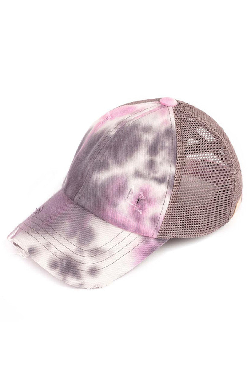 C.C Kids Tie Dye Criss-cross Pony Cap