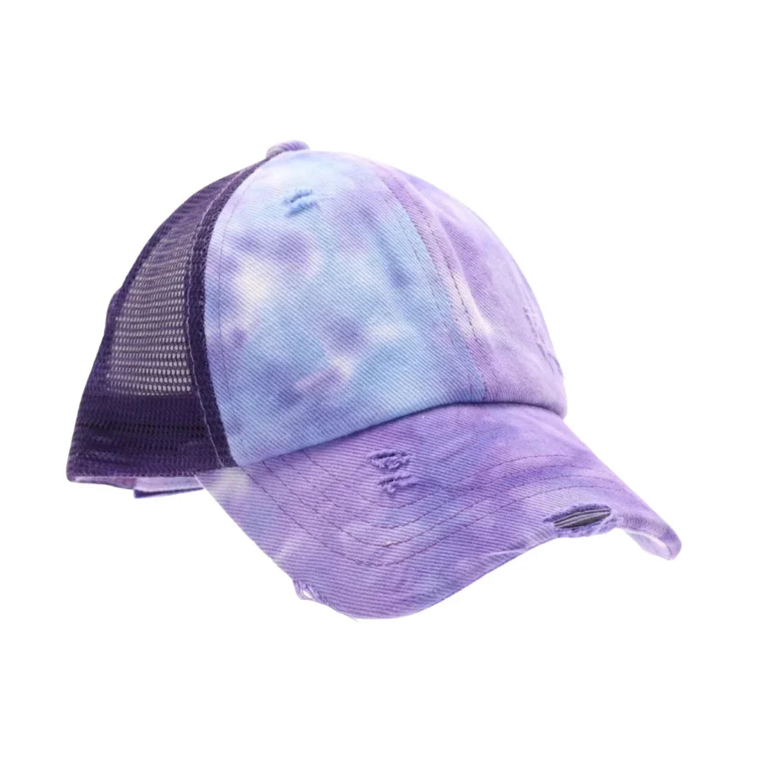 C.C Kids Tie Dye Criss-cross Pony Cap
