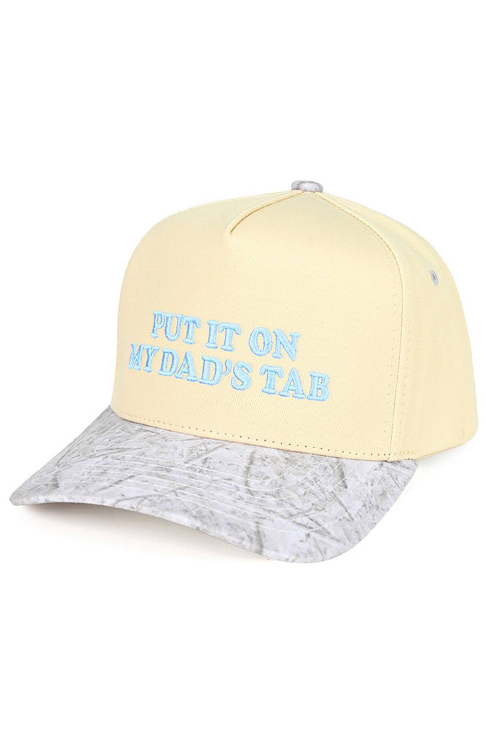 C.C PUT IT ON MY DAD'S TAB Letter Trucker Hat