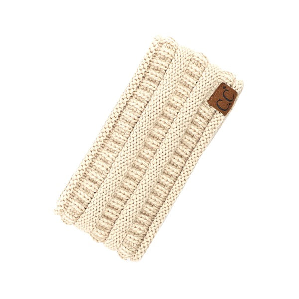 C.C Solid Ribbed Ponytail Headband Ear Warmer Earmuff