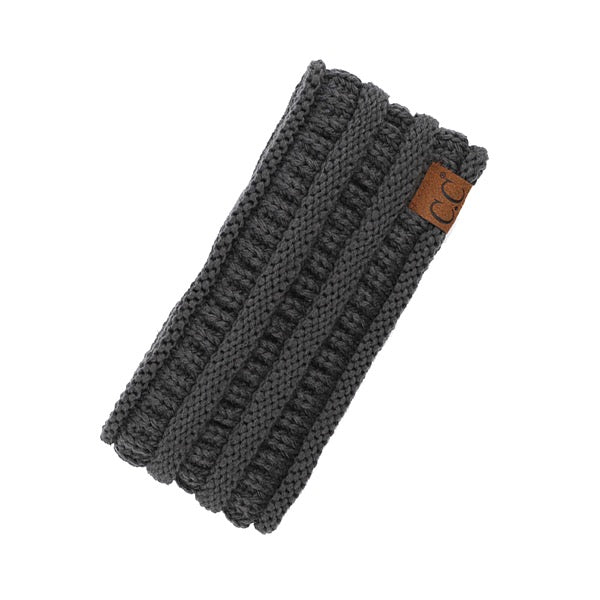 C.C Solid Ribbed Ponytail Headband Ear Warmer Earmuff