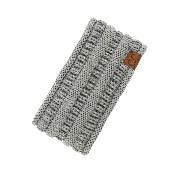 C.C Solid Ribbed Ponytail Headband Ear Warmer Earmuff