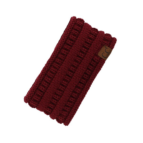 C.C Solid Ribbed Ponytail Headband Ear Warmer Earmuff
