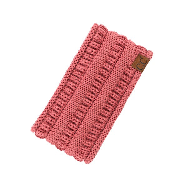 C.C Solid Ribbed Ponytail Headband Ear Warmer Earmuff