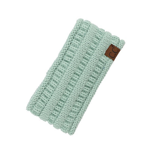 C.C Solid Ribbed Ponytail Headband Ear Warmer Earmuff