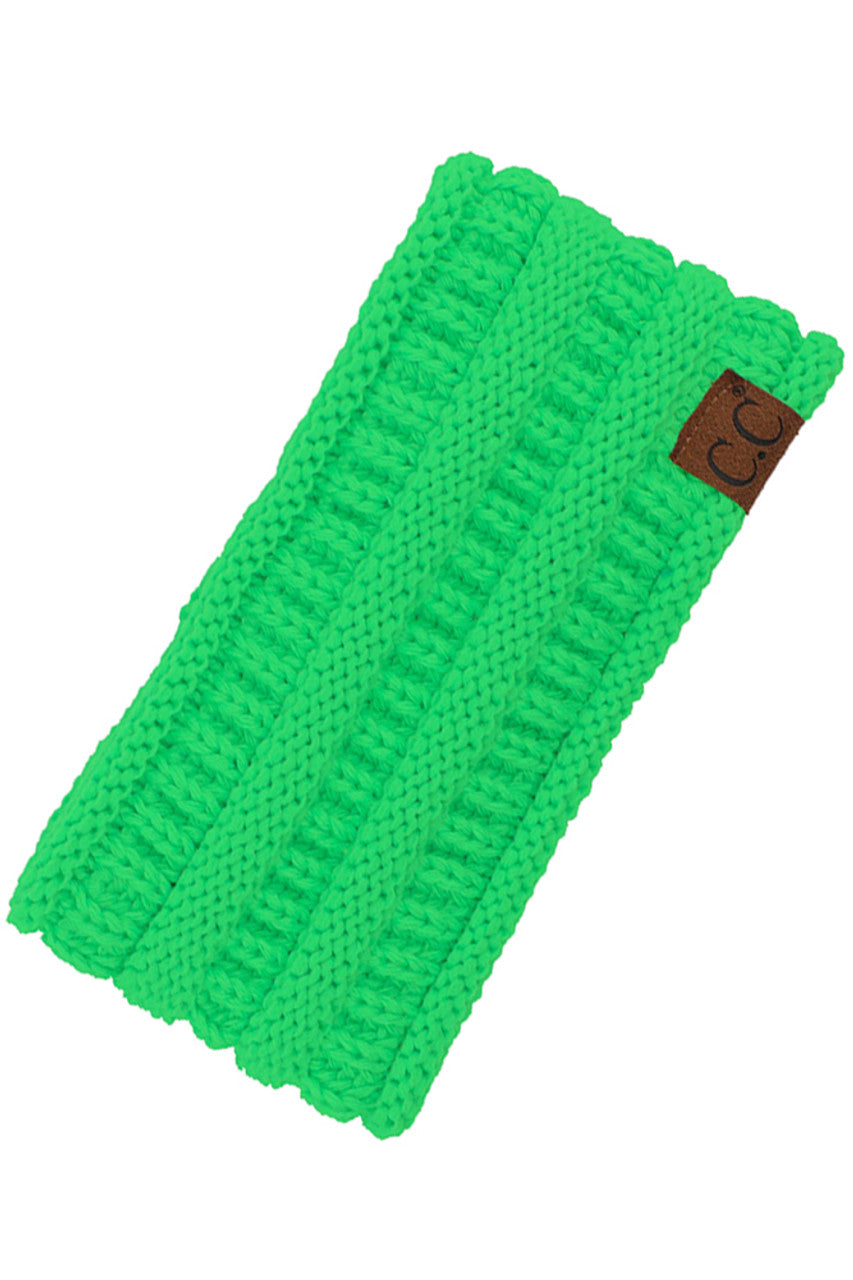 C.C Solid Ribbed Ponytail Headband Ear Warmer Earmuff
