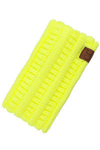 C.C Solid Ribbed Ponytail Headband Ear Warmer Earmuff