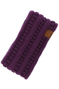 C.C Solid Ribbed Ponytail Headband Ear Warmer Earmuff