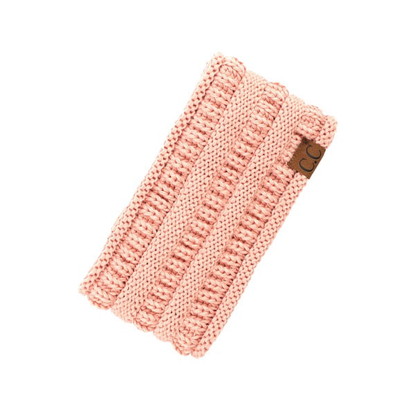 C.C Solid Ribbed Ponytail Headband Ear Warmer Earmuff
