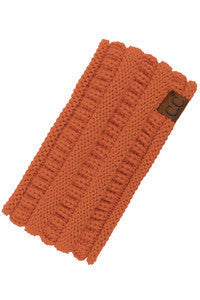 C.C Solid Ribbed Ponytail Headband Ear Warmer Earmuff